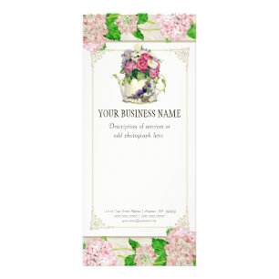 Geschäftsratgeber - Rose Hydrangea Florist Floral Werbekarte