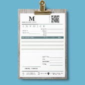 Geschäftsrechnung Verkaufsempfang Monogramm Qr-Cod