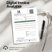 Geschäftsrechnung Verkaufsempfang Monogramm Qr-Cod Karte