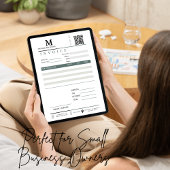 Geschäftsrechnung Verkaufsempfang Monogramm Qr-Cod Karte