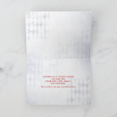 Geschäftsreise in Altwagen mit Ferienbaum Feiertagskarte (Innenseite)