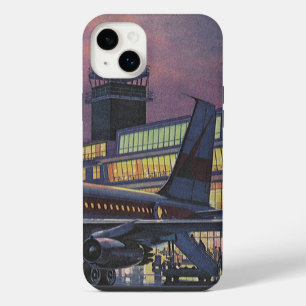 Geschäftsreisende in der Businessclass an Bord ein iPhone Hülle
