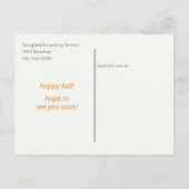 Geschäftsrückgang - Änderung der Adresse Ankündigungspostkarte (Rückseite)