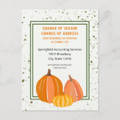 Geschäftsrückgang - Änderung der Adresse Ankündigungspostkarte (Vorderseite)