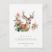 Geschäftsruder Blumenkonzernlogo Feiertagspostkarte (Vorderseite)