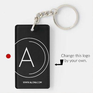 Geschäftsschlüsselanhänger minimalistisches Schwar Schlüsselanhänger