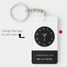 Geschäftsschlüsselanhänger minimalistisches Schwar