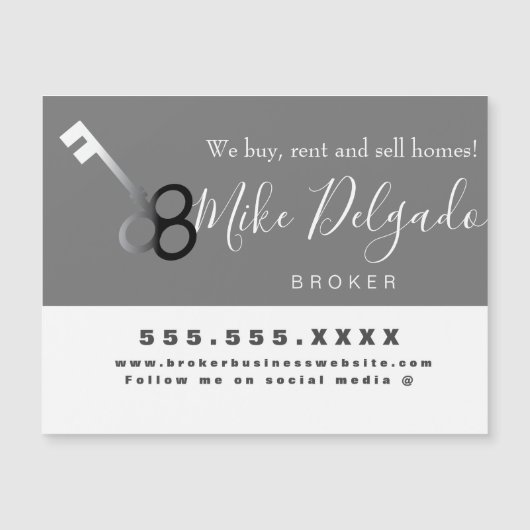 Geschäftsschlüssellogo für House Sales Rental Brok Magnetkarte (Vorderseite)