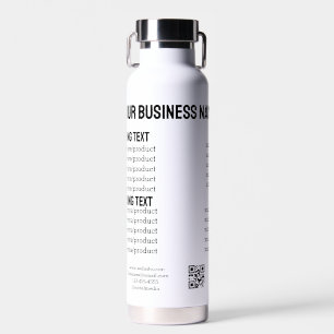 Geschäftsservice-Produkte Preisliste Menükarte Trinkflasche