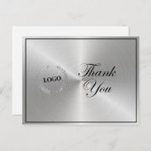 Geschäftssilber-Logo Vielen Dank Postkarte (Vorne/Hinten)