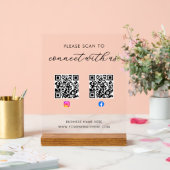 Geschäftsspezifischer QR-Code Acrylschild (Hochzeit)