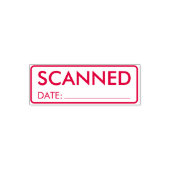Geschäftsstelle für gescannte Datums Permastempel (Design)