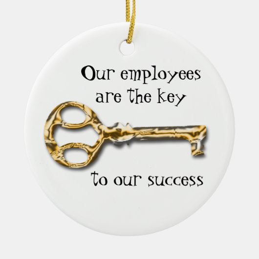 Geschäftsstelle Mitarbeiterbewertung Vielen Dank Keramik Ornament (Vorne)