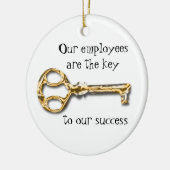 Geschäftsstelle Mitarbeiterbewertung Vielen Dank Keramik Ornament (Links)