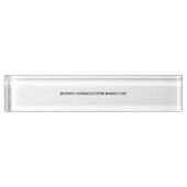 Geschäftsstellenleiter-Schreibtischnummernschild Namensplakette (Vorderseite)