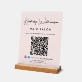 Geschäftsstilvolle Unterschrift Schrift QR-Code Ro Acrylschild (Winkel)