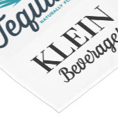 Geschäftstabelle mit Ihrem Logo und Text Kurzer Tischläufer (Ecke)