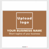 Geschäftstafel für Brown Large Rectangle Vinyl Aufkleber (Blatt)