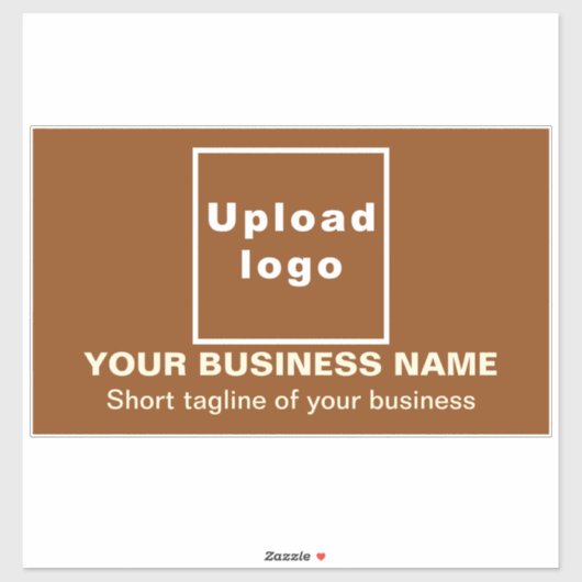 Geschäftstafel für Brown Large Rectangle Vinyl Aufkleber (Blatt)