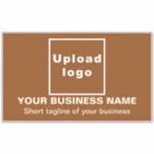 Geschäftstafel für Brown Large Rectangle Vinyl Aufkleber (Vorderseite)