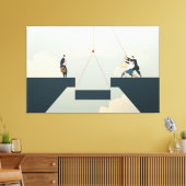 Geschäftsteam Leinwanddruck (Insitu (Wohnzimmer))