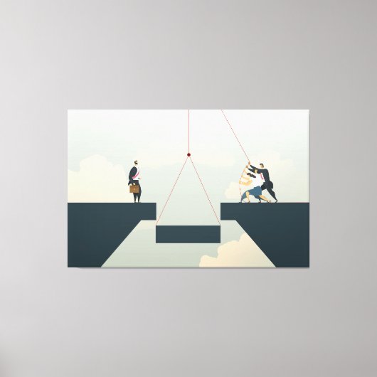 Geschäftsteam Leinwanddruck (Vorderseite)