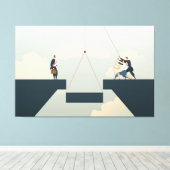 Geschäftsteam Leinwanddruck (Insitu (Holzboden))