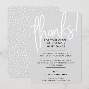 GESCHÄFTSTHANK IHNEN modernen Schriftart grau Dankeskarte