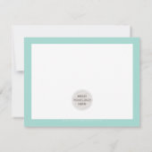 GESCHÄFTSTHANK IHNEN modernes hübsch-Minze-LOGO Dankeskarte (Rückseite)