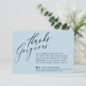 GESCHÄFTSTHANK IHNEN schicke Kalligraphie Ente Ei Dankeskarte (Stehend Vorderseite)