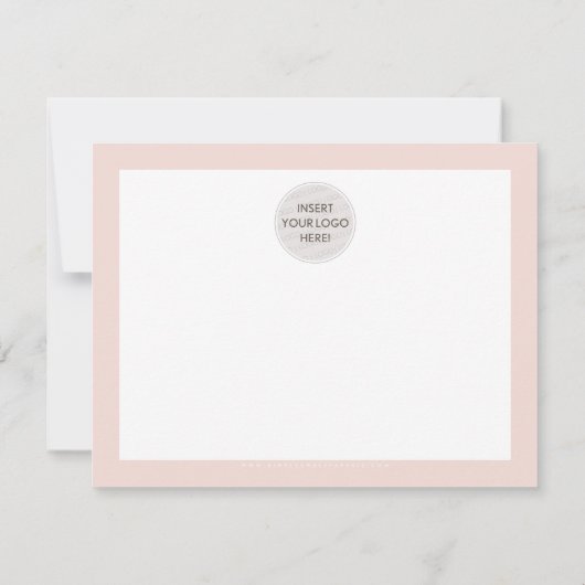 GESCHÄFTSTHANK IHNEN schicke moderne blush pink IN Dankeskarte (Rückseite)