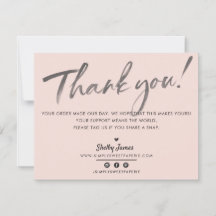 GESCHÄFTSTHANK IHNEN schicke moderne blush pink IN