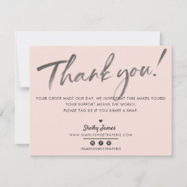 GESCHÄFTSTHANK IHNEN schicke moderne blush pink IN Dankeskarte