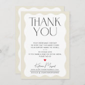 GESCHÄFTSTHANK IHNEN trendige elegante Serifenifen Dankeskarte (Vorne/Hinten)