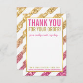 GESCHÄFTSTHANKE BEACHTEN SIE, dass der goldfarbene Einladung (Vorne/Hinten)