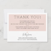 GESCHÄFTSTHANKE IHNEN niedliches, modernes Schwarz Dankeskarte (Vorderseite)