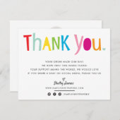 GESCHÄFTSTHANKE IHNEN viel Spaß mit leuchtend bunt Dankeskarte (Vorne/Hinten)