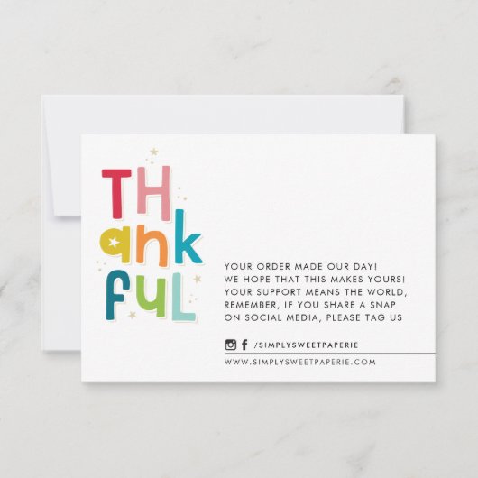 GESCHÄFTSTHANKFUL kühnen, fröhlichen, lustigen Typ Dankeskarte (Vorderseite)