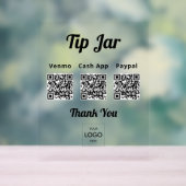 Geschäftstipp Jar QR-Logo Acrylschild (Neutral)