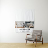 Geschäftstischläufer-Banner Immobilien QR-Code Wandteppich (Beispiel)