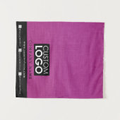 Geschäftstischläufer Banner Leinen Logo Rosa Wandteppich (Vorderseite (Horizontal))
