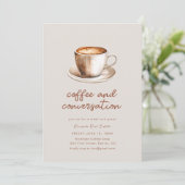 Geschäftstreffen für Kaffee und Konversation Einla Einladung (Stehend Vorderseite)
