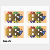 Geschäftstreffen Rechteckiger Aufkleber (Blatt)