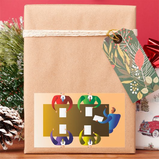 Geschäftstreffen Rechteckiger Aufkleber