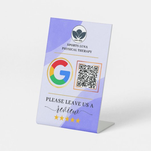 Geschäftsüberprüfungszeichen - Benutzerdefinierter Sockelschild (Vorderseite)