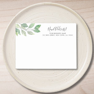 Geschäftsumzug Ankündigung Post-it Klebezettel