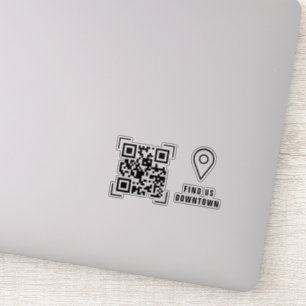 Geschäftsunternehmen Standort QR-Code Scan Aufkleber