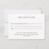 GESCHÄFTSUNTERNEHMENSBESCHEINIGUNG | für| modernes (Rückseite)