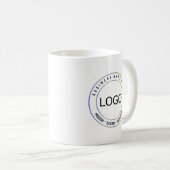 Geschäftsunternehmenslogo, Name und Slogan Kaffeetasse (VorderseiteRechts)