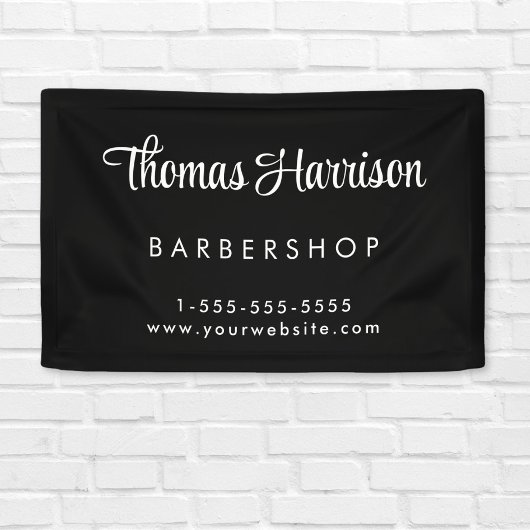 Geschäftsunterschrift Skript schwarze Werbung Banner